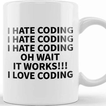 Baskı Dükkanı Programmer Coding Hate Love Humor Gift Kupa