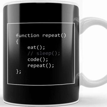 Baskı Dükkanı Programmer Life Eat Sleep Code Repeat Kupa