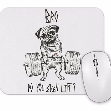 Baskı Dükkanı Pug Bodybuilder Köpek Mouse Pad