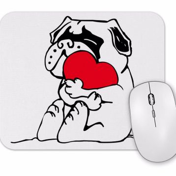 Baskı Dükkanı Pug Köpek 07 Mouse Pad