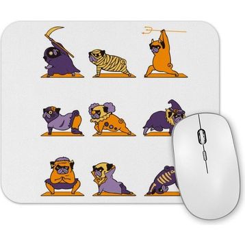 Baskı Dükkanı Pug Köpek Bisiklet Şovu Mouse Pad