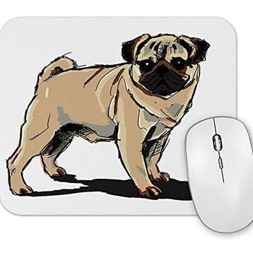 Baskı Dükkanı Pug Köpek Dog Pet Sevimli Cute Mouse Pad