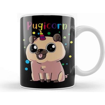 Baskı Dükkanı Pug Unicorn Kupa