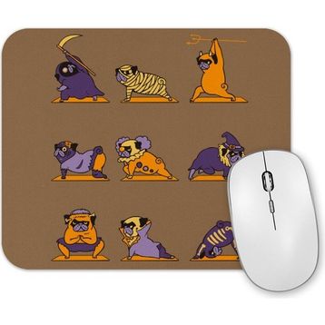 Baskı Dükkanı Pug Yoga Köpek Mouse Pad