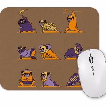 Baskı Dükkanı Pug Yoga Köpek Mouse Pad