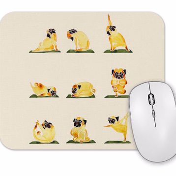 Baskı Dükkanı Pug Yoga Köpek Mouse Pad