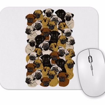 Baskı Dükkanı Pug Yoga Köpek Mouse Pad