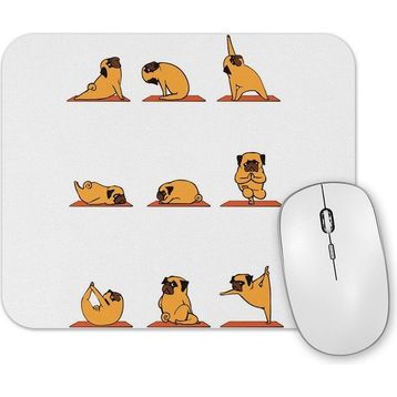 Baskı Dükkanı Pug Yoga Mouse Pad