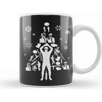 Baskı Dükkanı Pulp Fiction Christmas Tree Silhouette Kupa