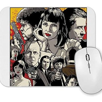 Baskı Dükkanı Pulp Fiction İllüstrasyon Mouse Pad