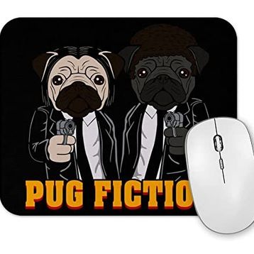 Baskı Dükkanı Pulp Fiction Pug Fiction Mouse Pad