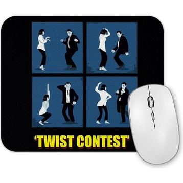 Baskı Dükkanı Pulp Fiction Twist Contest Concurso Danca Mia E Vicent Mouse Pad