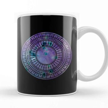 Baskı Dükkanı Purple Galaxy Mandala Kupa