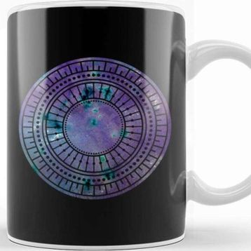 Baskı Dükkanı Purple Galaxy Mandala Kupa