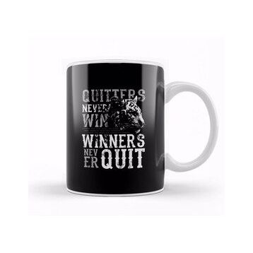 Baskı Dükkanı Quitters Never Win Tiger Kupa