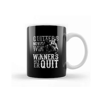Baskı Dükkanı Quitters Never Win Tiger Kupa