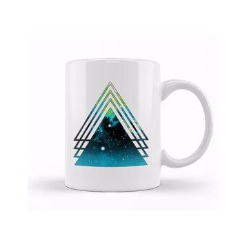 Baskı Dükkanı Quoiromantic Quoisexual Layered Galaxy Triangles Kupa
