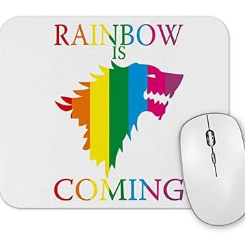 Baskı Dükkanı Rainbow Coming Got Mouse Pad