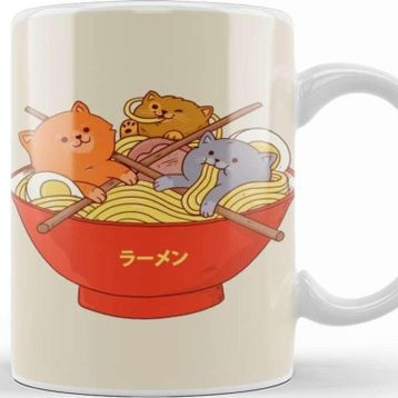 Baskı Dükkanı Ramen And Cats Kupa