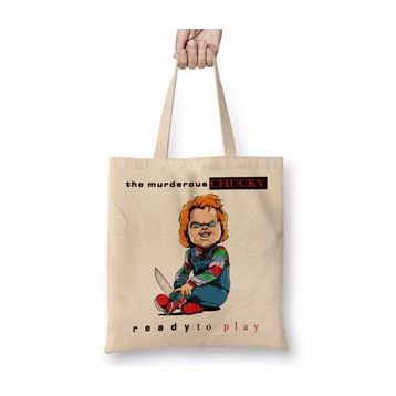 Baskı Dükkanı Ready To Play Kids Chucky Bez Uzun Saplı Krem Rengi Çanta