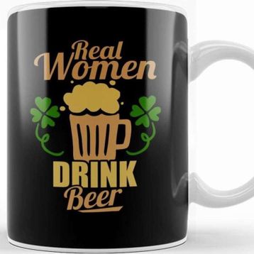 Baskı Dükkanı Real Drink Beer Cute Funny Drinking Pun Kupa