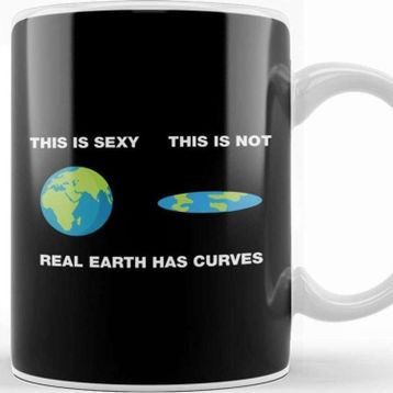 Baskı Dükkanı Real Earth Has Curves Flat Earth Kupa