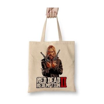 Baskı Dükkanı Red Dead Redemption 2 Micah Bell Bez Uzun Saplı Krem Rengi Çanta