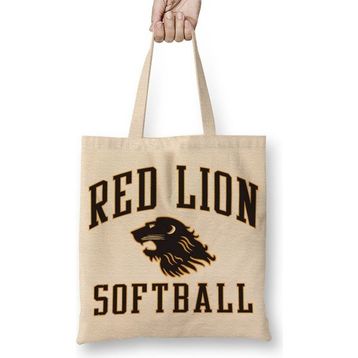 Baskı Dükkanı Red Lion Softball Bez Uzun Saplı Krem Rengi Çanta