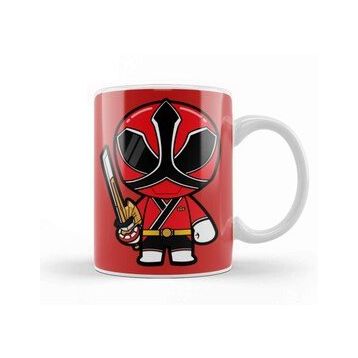 Baskı Dükkanı Red Power Rangers Samurai Kupa