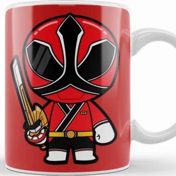 Baskı Dükkanı Red Power Rangers Samurai Kupa