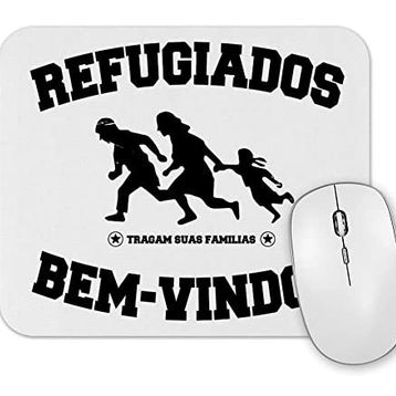 Baskı Dükkanı Refugiados Branca Mouse Pad