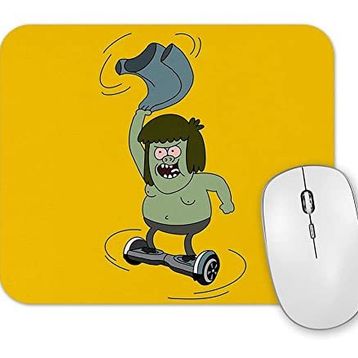 Baskı Dükkanı Regular Show Muscle Man Spinning On a Hoverboard Mouse Pad