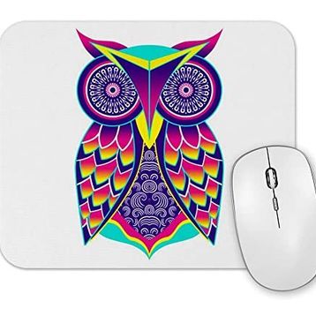 Baskı Dükkanı Renkli Baykuş Mouse Pad
