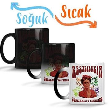 Baskı Dükkanı Resiliencia Frida Kahlo Sihirli Porselen Kupa