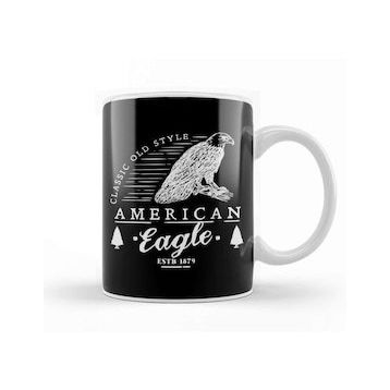 Baskı Dükkanı Retro Animal American Eagle White Kupa