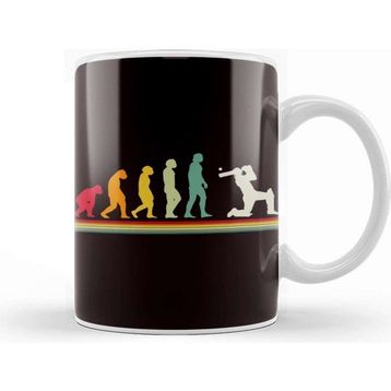Baskı Dükkanı Retro Evolution Cricket Player Cricketer Sports Kupa