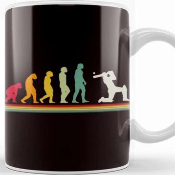 Baskı Dükkanı Retro Evolution Cricket Player Cricketer Sports Kupa