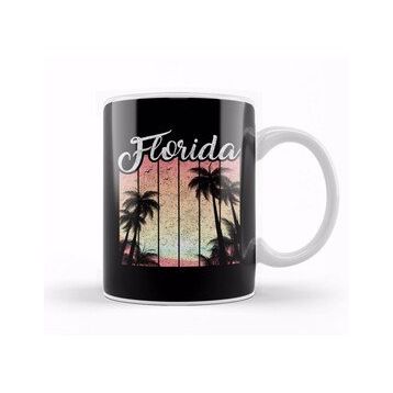 Baskı Dükkanı Retro Florida Is Calling Silhouette Vacation Kupa