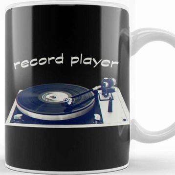 Baskı Dükkanı Retro Record Player Kupa