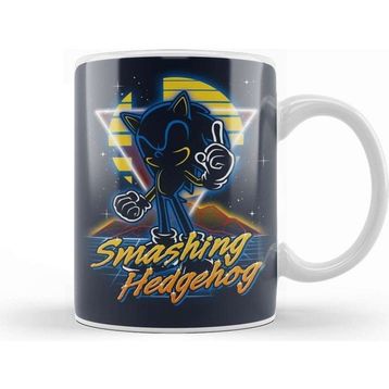 Baskı Dükkanı Retro Smashing Hedgehog Kupa