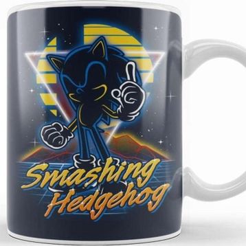 Baskı Dükkanı Retro Smashing Hedgehog Kupa