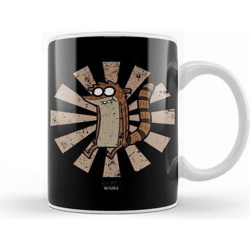 Baskı Dükkanı Rigby Retro Japanese Regular Show Kupa