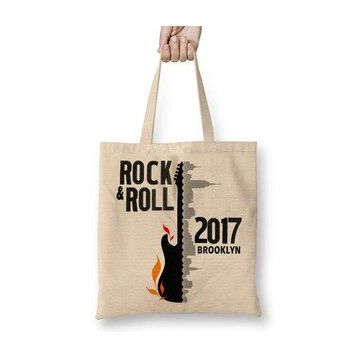 Baskı Dükkanı Rock N Roll 2017 Bez Çanta