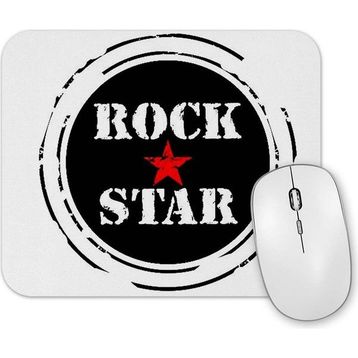 Baskı Dükkanı Rock Star Kırmızı Yıldız Mouse Pad