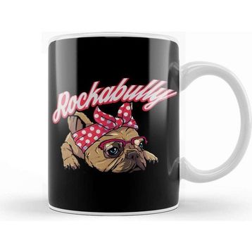 Baskı Dükkanı Rockabilly Bulldog Kupa