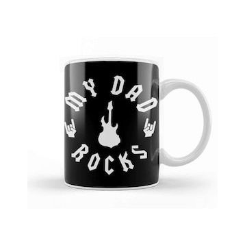 Baskı Dükkanı Rocker Dad My Dad Rocks Kupa
