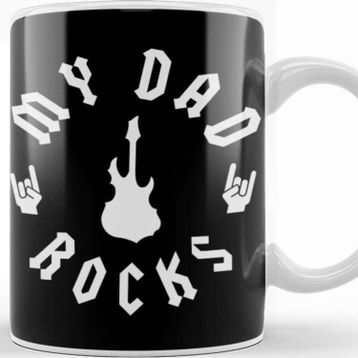 Baskı Dükkanı Rocker Dad My Dad Rocks Kupa