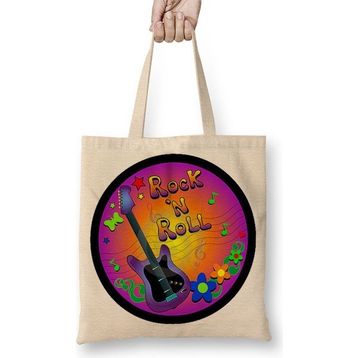 Baskı Dükkanı Rock'n Roll Renkli Bez Çanta