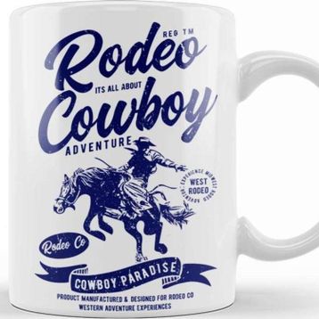 Baskı Dükkanı Rodeo Cowboy Paradise Kupa