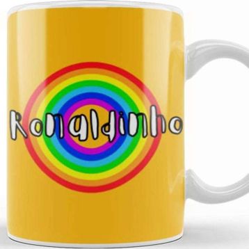 Baskı Dükkanı Ronaldinho Retro Rainbow Style Kupa